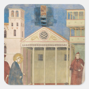 St Francis ehrte durch einen einfachen Mann, Quadratischer Aufkleber