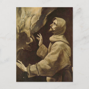 St. Francis erhält die Stigmata von El Greco Pos Postkarte