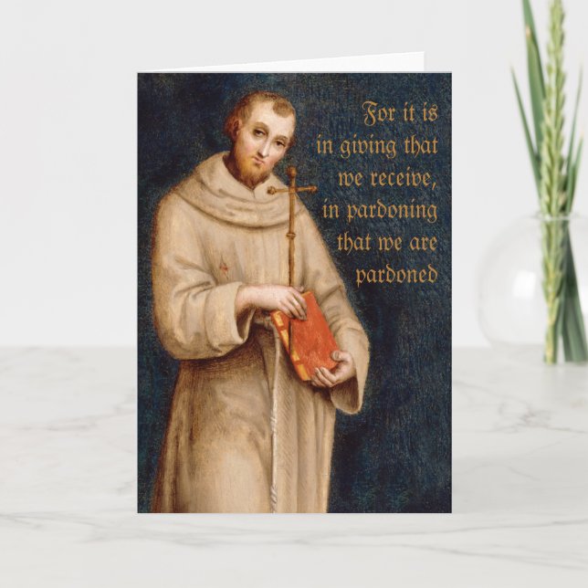St. Francis' Gebet CC0732 Raphael Grußkarte Karte (Vorderseite)