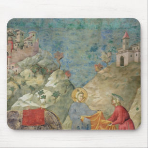 St Francis gibt einem Fremden seinen Mantel Mousepad