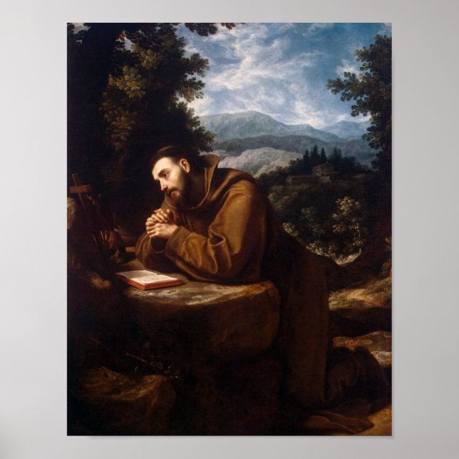 St. Francis im Gebet Poster (Vorne)