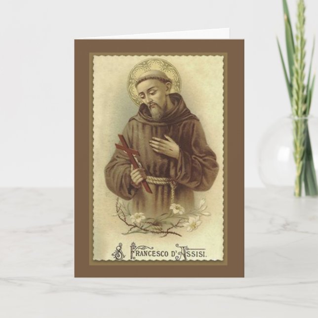 St. Francis Katholisches Beileid Vielen Dank Dankeskarte (Vorderseite)