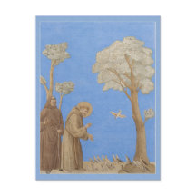 St. Francis predigen den Vögeln CC0582 Postkarte