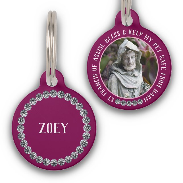 St Francis Safe Pet Protector Name Photo Custom Haustiermarke (Von Creator hochgeladen)