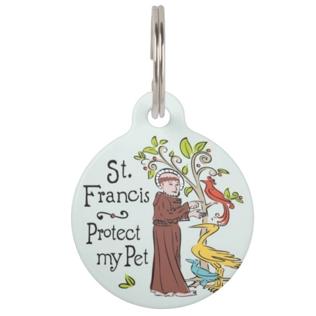 St Francis schützen meinen Haustier Tiermarke (Vorderseite)