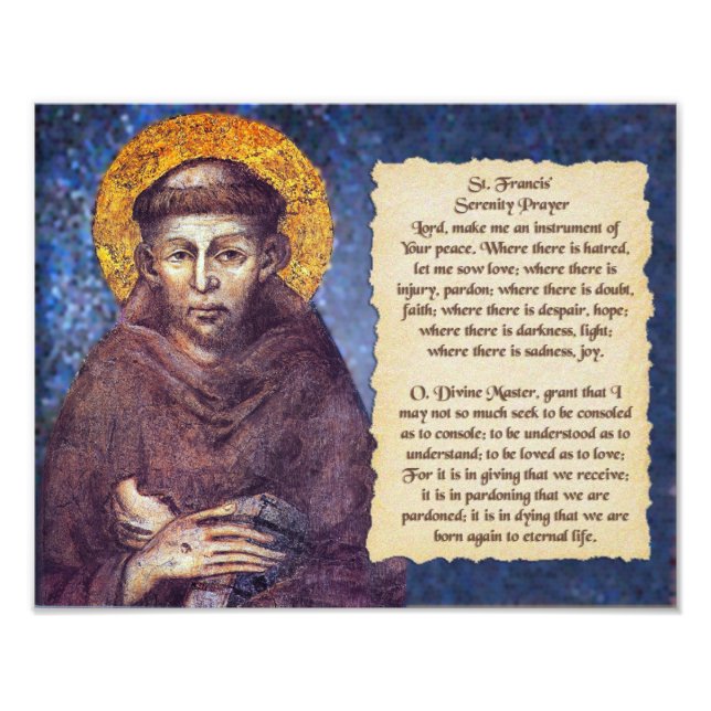 St. Francis' Serenity Gebet Fotodruck (Vorne)