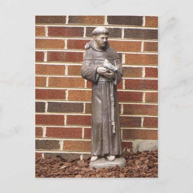 St. Francis Statue Postkarte (Vorderseite)