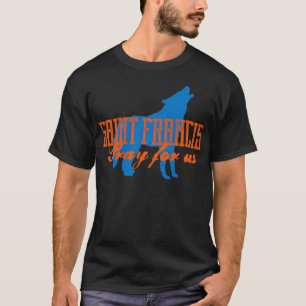 St. Francis und Wolf Assisi beten für uns Catholi T-Shirt