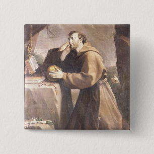 St Francis von Assisi am Gebet Button