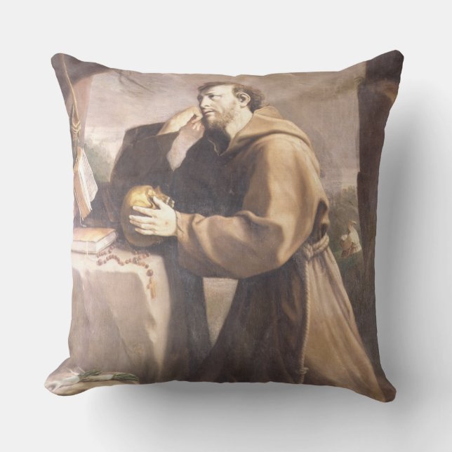 St Francis von Assisi am Gebet Kissen (Vorderseite)