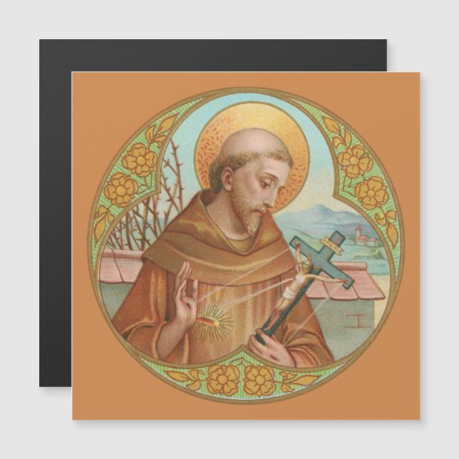 St. Francis von Assisi (BK02) Magnetgrüßkarte Magnetkarte (Vorne/Hinten)