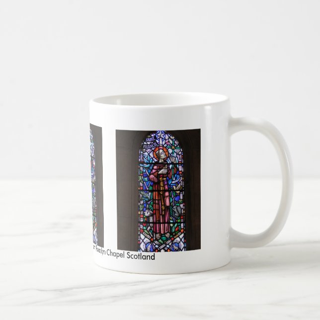 St Francis von Assisi-Buntglas Kaffeetasse (Rechts)