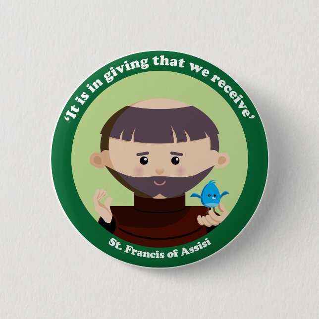 St Francis von Assisi Button (Vorderseite)