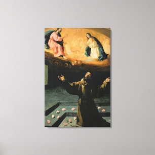 St Francis von Assisi, das Wunder der Rosen Leinwanddruck