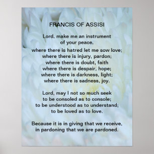 St Francis von Assisi-Gebet Poster