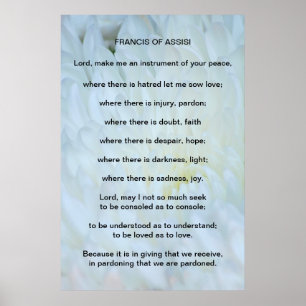 St Francis von Assisi-Gebet Poster