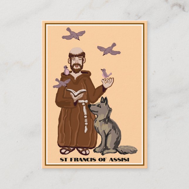 St. Francis von Assisi Gebetskarte Visitenkarte (Vorderseite)
