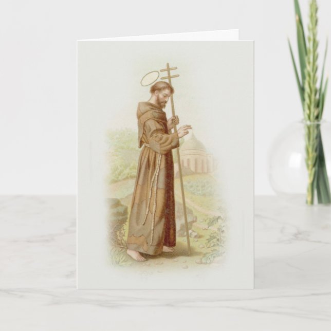 St. Francis von Assisi Grußkarte mit Gebet Karte (Vorderseite)