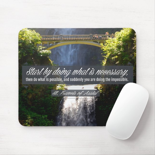 St. Francis von Assisi Inspiration Zitat "Doing" Mousepad (Mit Mouse)