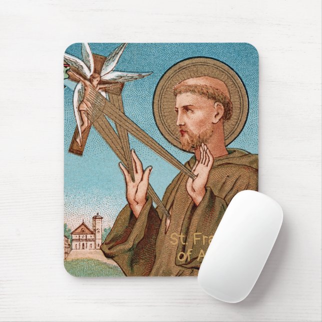 St. Francis von Assisi, Pater Seraphicus (SAU 040) Mousepad (Mit Mouse)