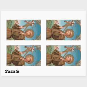 St. Francis von Assisi, Pater Seraphicus (SAU 040) Rechteckiger Aufkleber