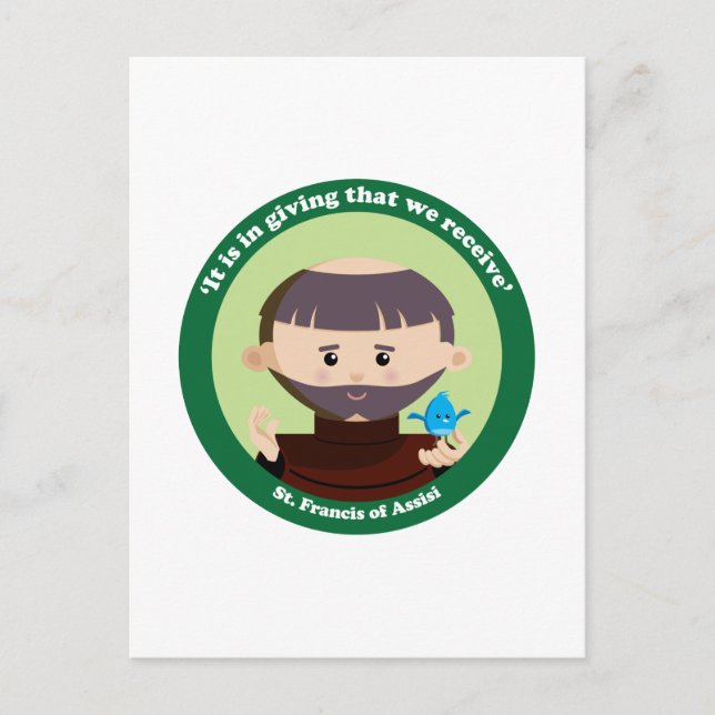 St. Francis von Assisi Postkarte (Vorderseite)