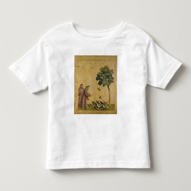 St Francis von Assisi predigend zu den Vögeln Kleinkind T-shirt (Vorderseite)
