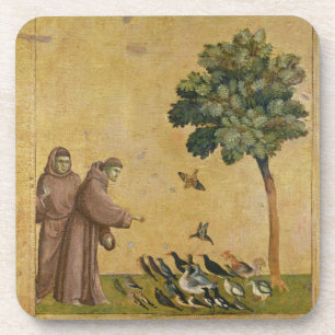 St Francis von Assisi predigend zu den Vögeln Untersetzer
