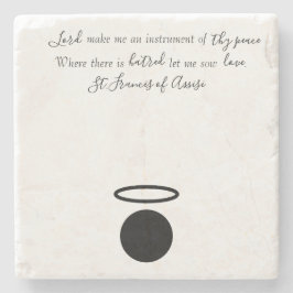 St. Francis von Assisi Quote Stone Untersetzer