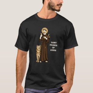 St. Francis von Assisi Schutzheilige der Tiere Cat T-Shirt