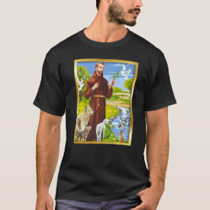 St. Francis von Assisi Schutzheilige der Tiere Cat T-Shirt