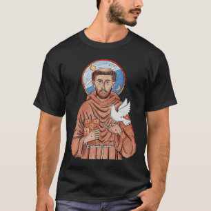 St. Francis von Assisi Schutzheilige der Tiere Cat T-Shirt