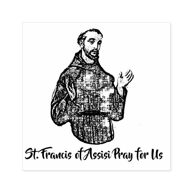 St. Francis von Assisi Schutzheilige der Tiere Gummistempel (Prägung)