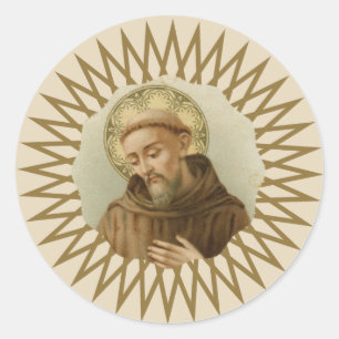 St. Francis von Assisi Schutzheilige der Tiere Runder Aufkleber