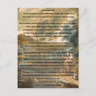 St. Francis von Assisi & The Rainbow Bridge Postkarte