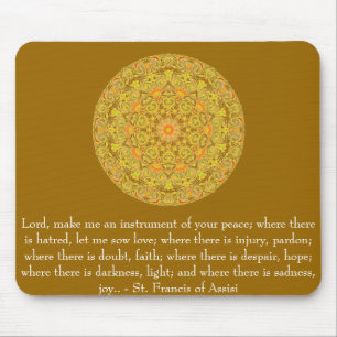 St Francis von Assisi über GLAUBEN Mousepad