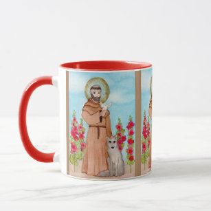 St. Francis von Assisi w Coyote Watercolor Geschen Tasse
