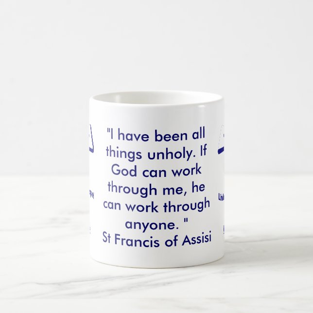 St Francis von Assisi-Zitat Kaffeetasse (Mittel)