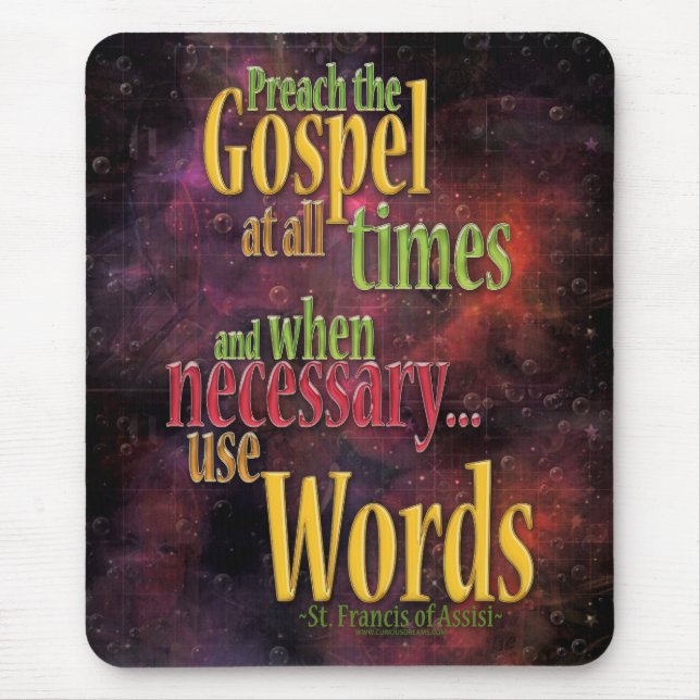 St Francis von Assisi-Zitat Mousepad (Vorne)