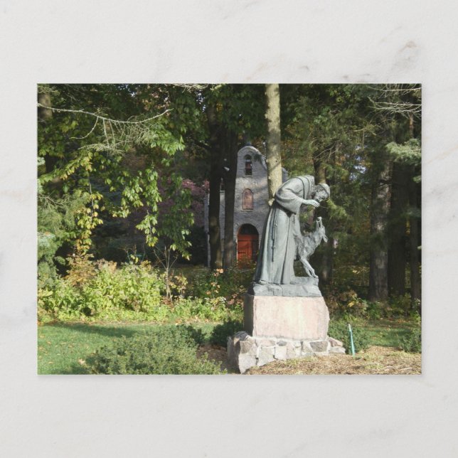 St. Francs und der Wolf von Gubbio Postkarte (Vorderseite)