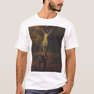 St. Franziskus trauert zu Füßen des Kreuzes T-Shirt