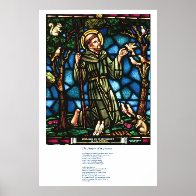 St. Franziskus und das St. Francis-Friedens-Gebet Poster (Vorne)