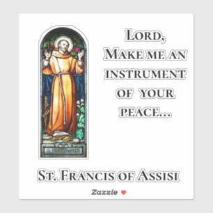 St. Franziskus vom Assisi-Friedensgebet Aufkleber