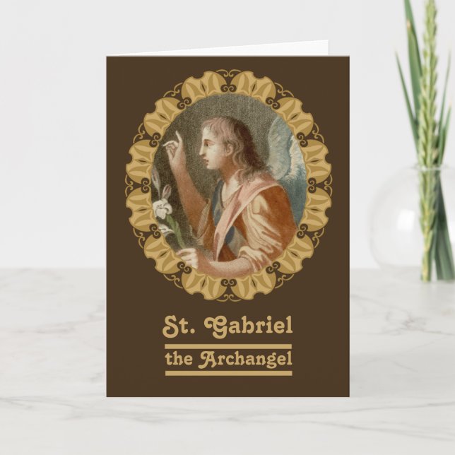 St Gabriel der Erzengel (M11) Blank Gruß Karte (Vorderseite)