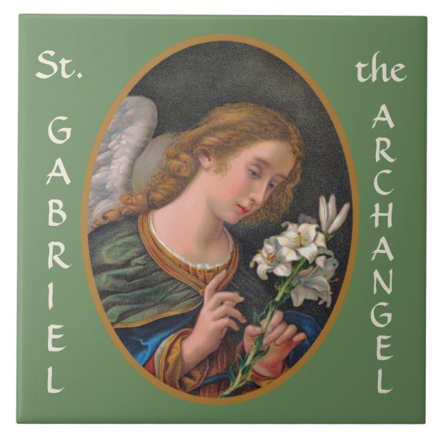 St. Gabriel der Erzengel (M 035) Fliese (Vorderseite)