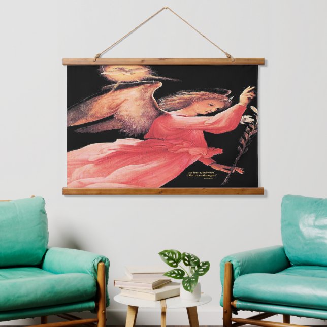 St. Gabriel der Erzengel Wandteppich Mit Holzrahmen (Wohnzimmer)