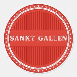 St. Gallen City Pride Emblem – Swiss Identity Runder Aufkleber