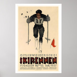 St. Gallen Schweiz Ostschweizerisches Skirennen 19 Poster