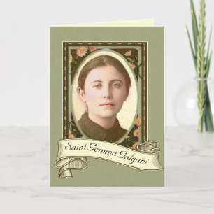 St. Gemma Galgani Heilige der Rückenschmerzen Heil Dankeskarte