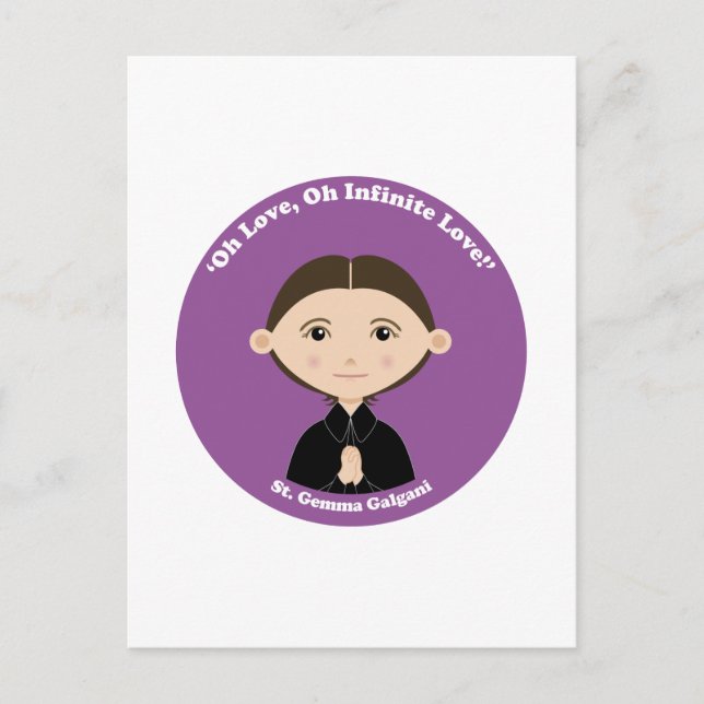 St. Gemma Galgani Postkarte (Vorderseite)